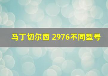 马丁切尔西 2976不同型号